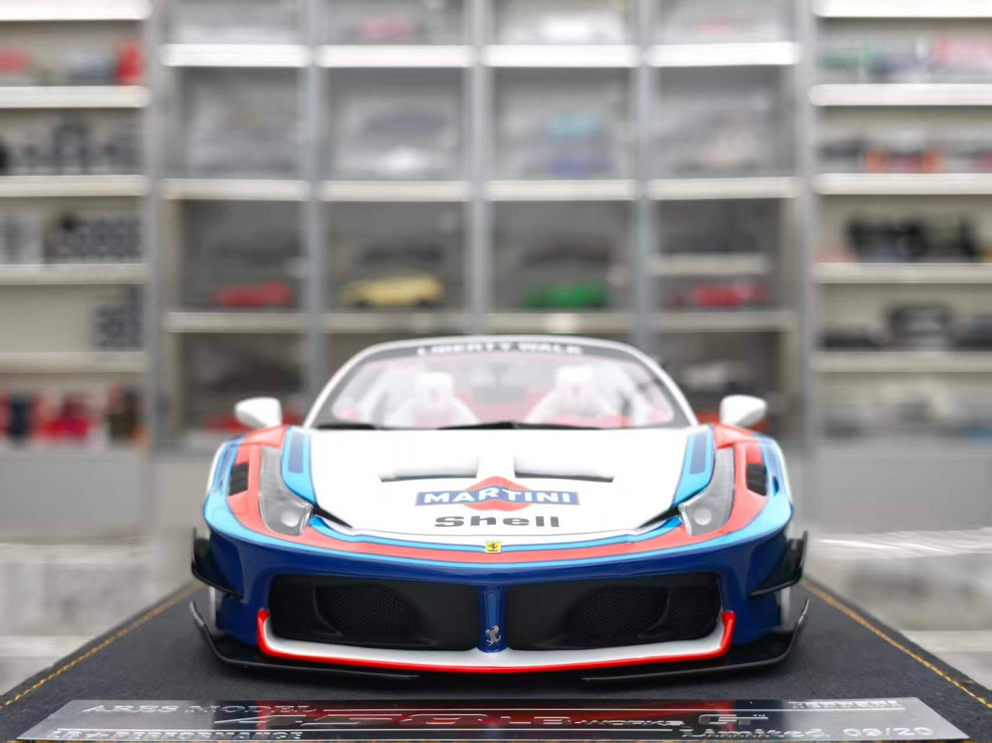 ARES MODEL 1/18 Ferrari 458 GT Spider Martini ARES015