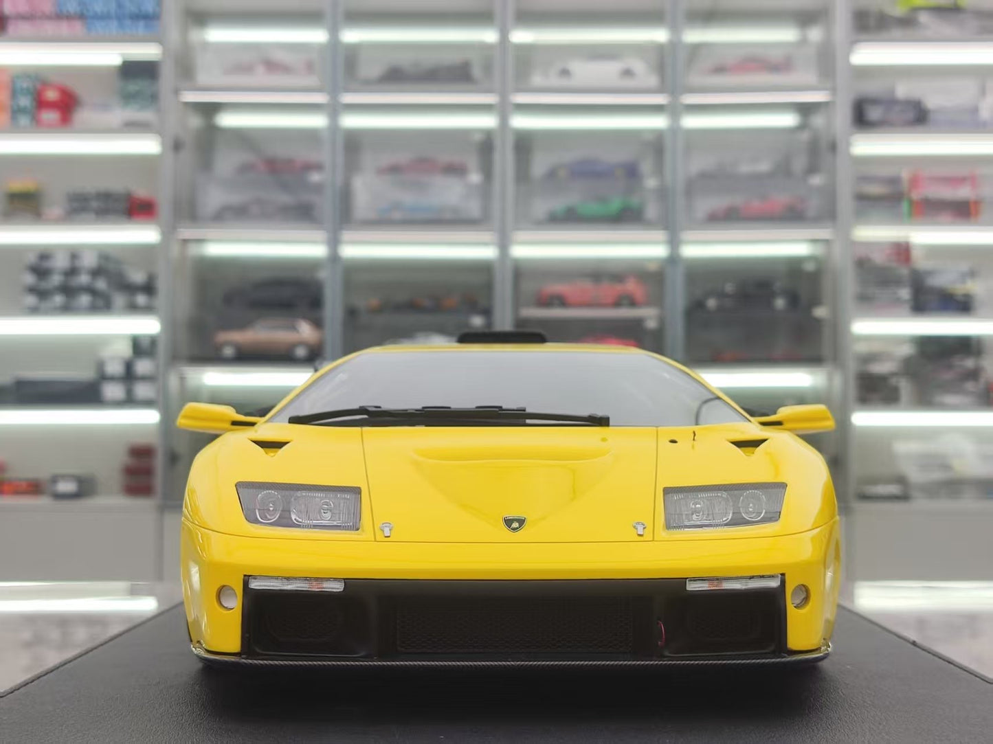 GL 1/12 Lamborghini Diablo GTR Yellow Simulation Model Car JS-GL003