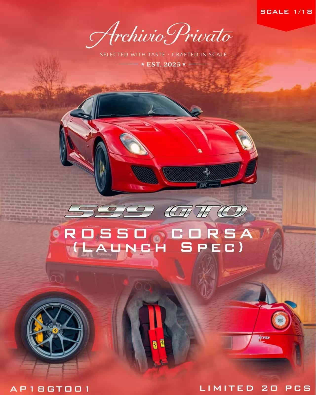 Pre-sale of Archivio Privato's first resin model
1/18 Ferrari 599 GTO