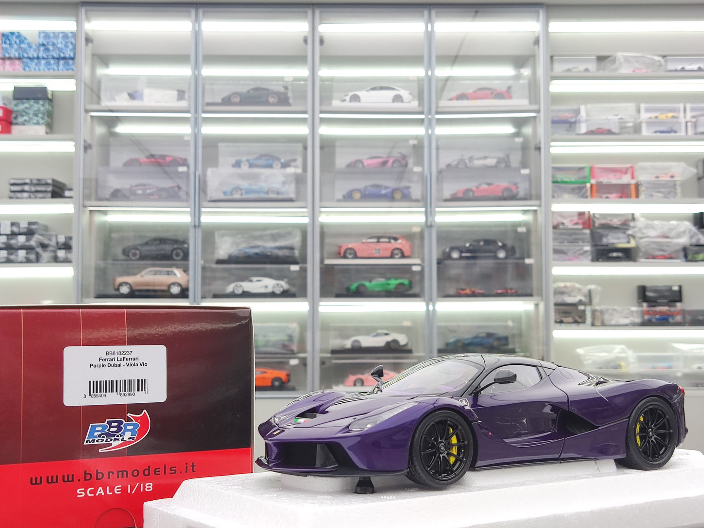 BBR 1/18 Ferrari LaFerrari Alloy Fully Open, Purple BB8182237