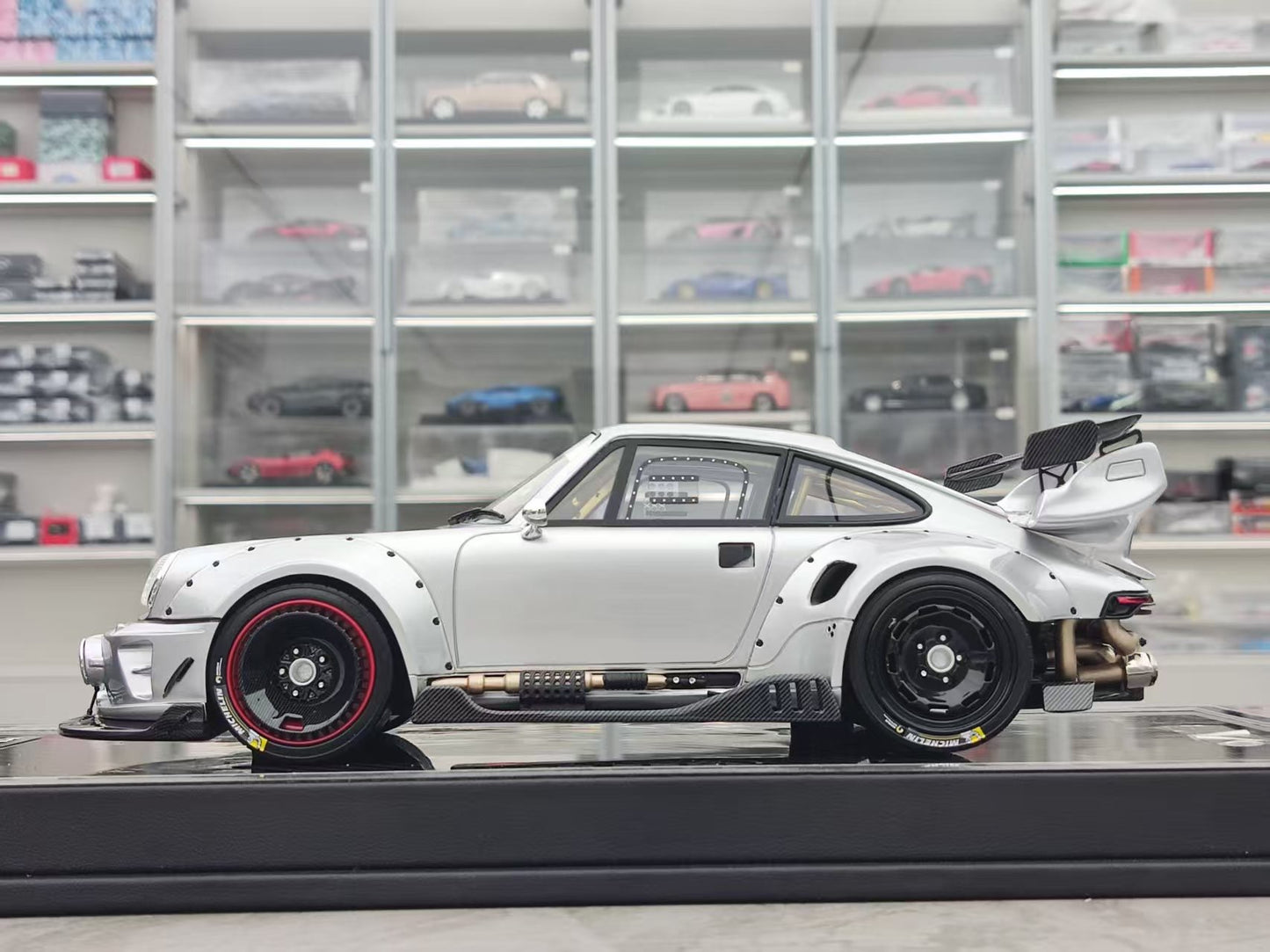MCM 1/18 Porsche RWB 964 heavily modified GT Silver limited edition car model MCM020