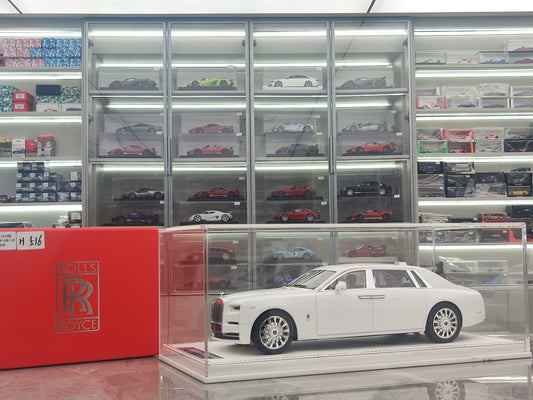 SC 1/18 Rolls-Royce Phantom VIII White Simulated Car Model JS-SC002