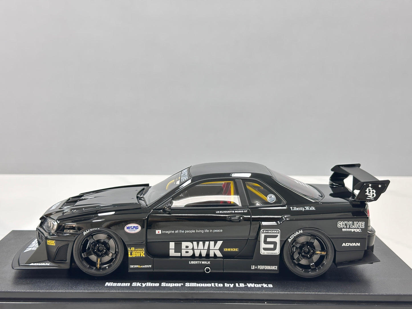 GT Spirit 1/18 Nissan Skyline GTR R34 LB - Super Silhouette Black Livery CLDC049