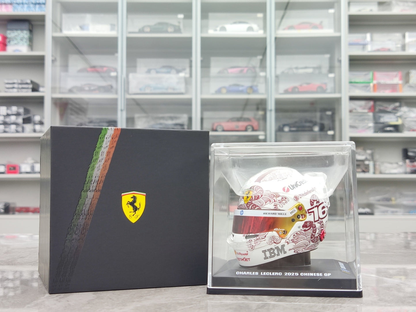Looksmart 1/5 Ferrari F1 Team Leclerc 2025 Chinese Grand Prix Special Livery Helmet LSHEL011