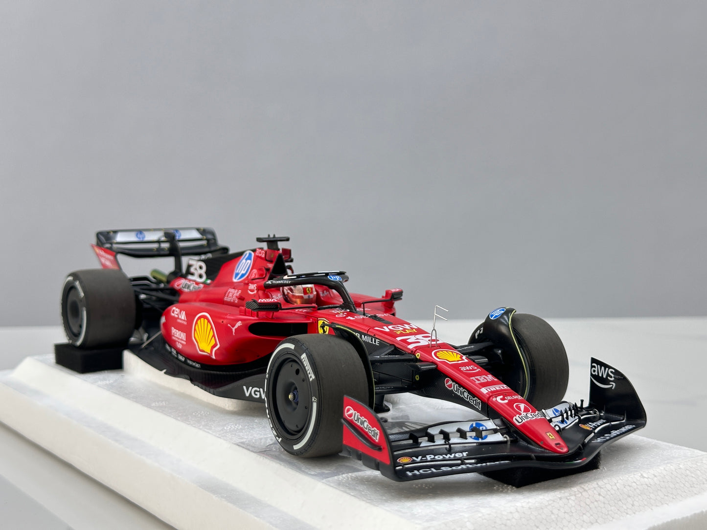 BBR 1/18 Ferrari SF-23 #38 Zhou Guanyu Red BBR2318T38