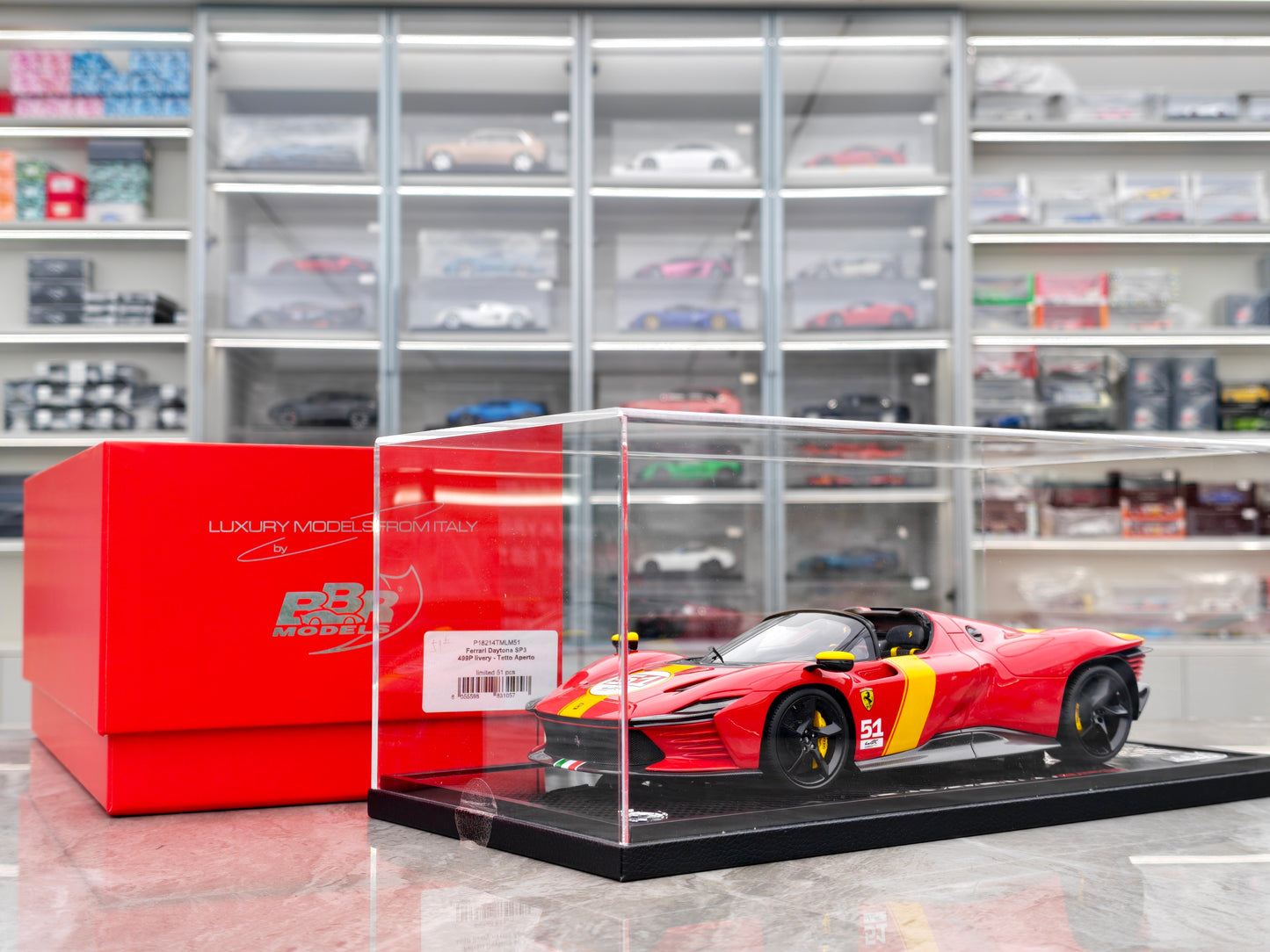 BBR 1/18 Ferrari Daytona SP3 Custom Edition, Red #51 P18214TMLM51, Sold Out