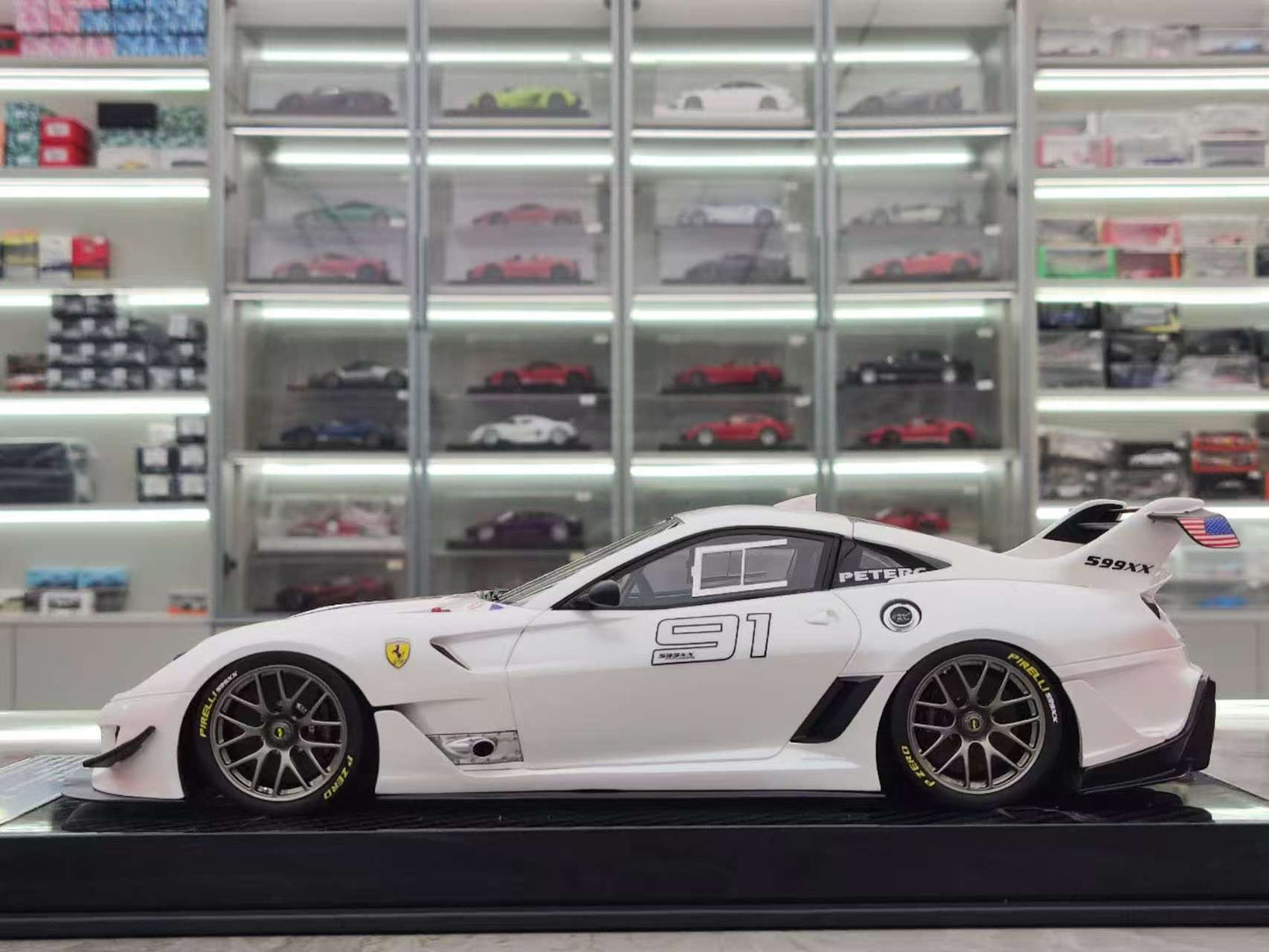 CE 1/18 Ferrari 599 XX EVO #91 White Resin Model JS-CE018