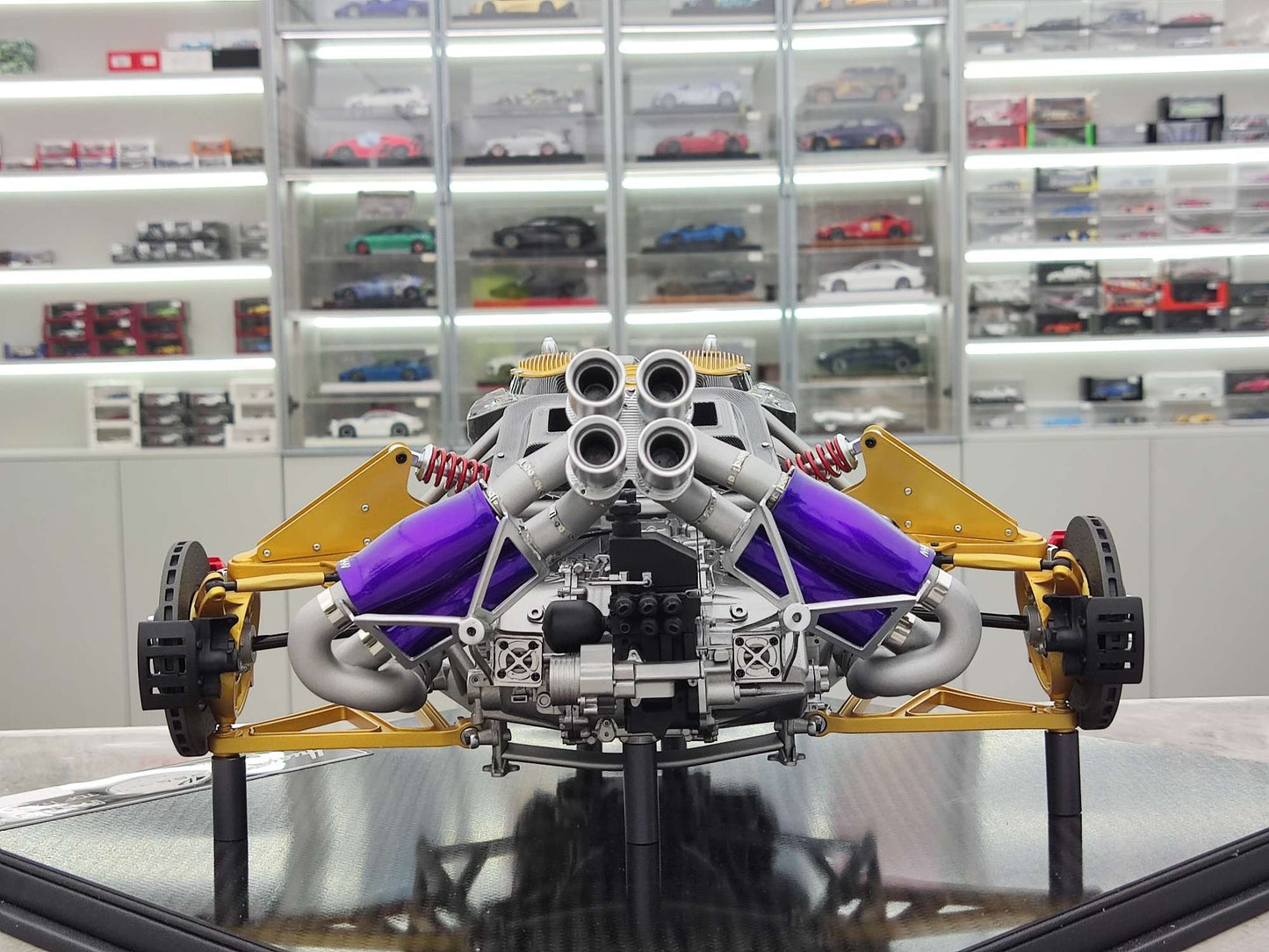 FRONTIART 1/6 Pagani Huaya Engine Black Gold Purple FA006