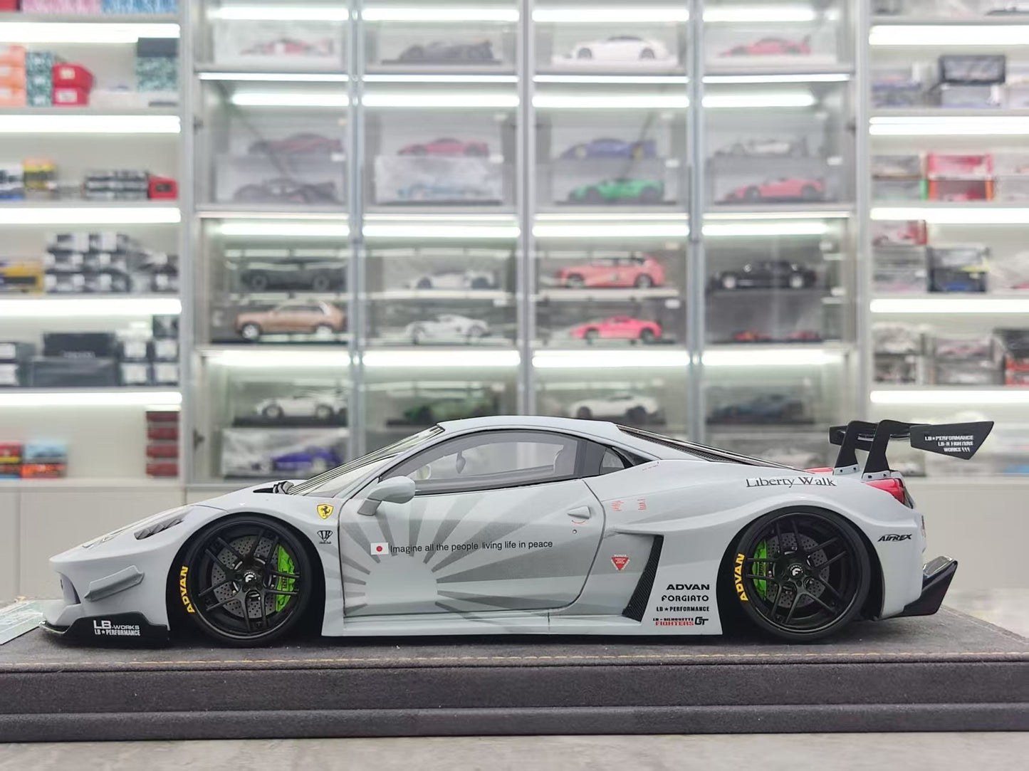 ARES MODEL 1/18 Ferrari 458 Battle Grey Model Car ARES010