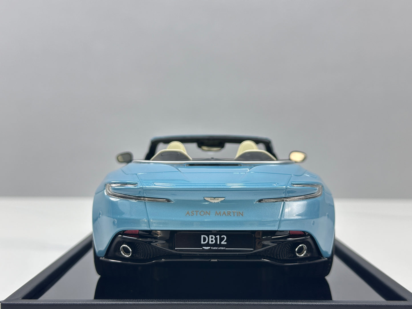 Xiaoguang Model & MotorHelix 1/18 Aston Martin DB12 Volante Convertible – Caribbean Blue (MH384)