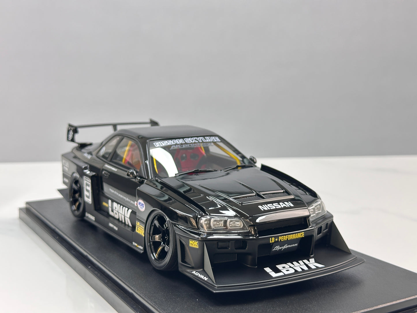 GT Spirit 1/18 Nissan Skyline GTR R34 LB - Super Silhouette Black Livery CLDC049