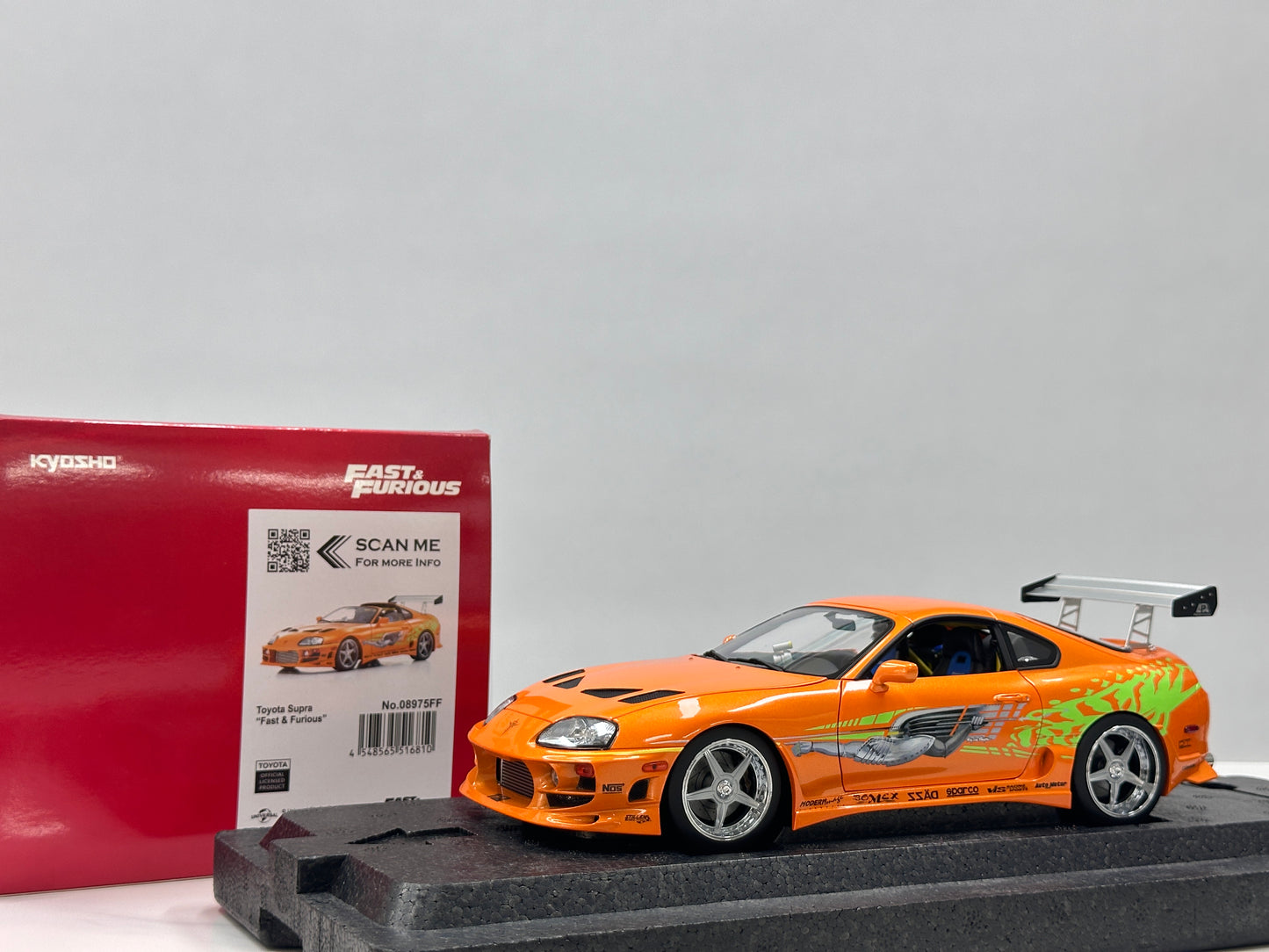 KYOSHO 1/18 Toyota Supra Turbo (Fast & Furious) - Pearl Orange (KY211)