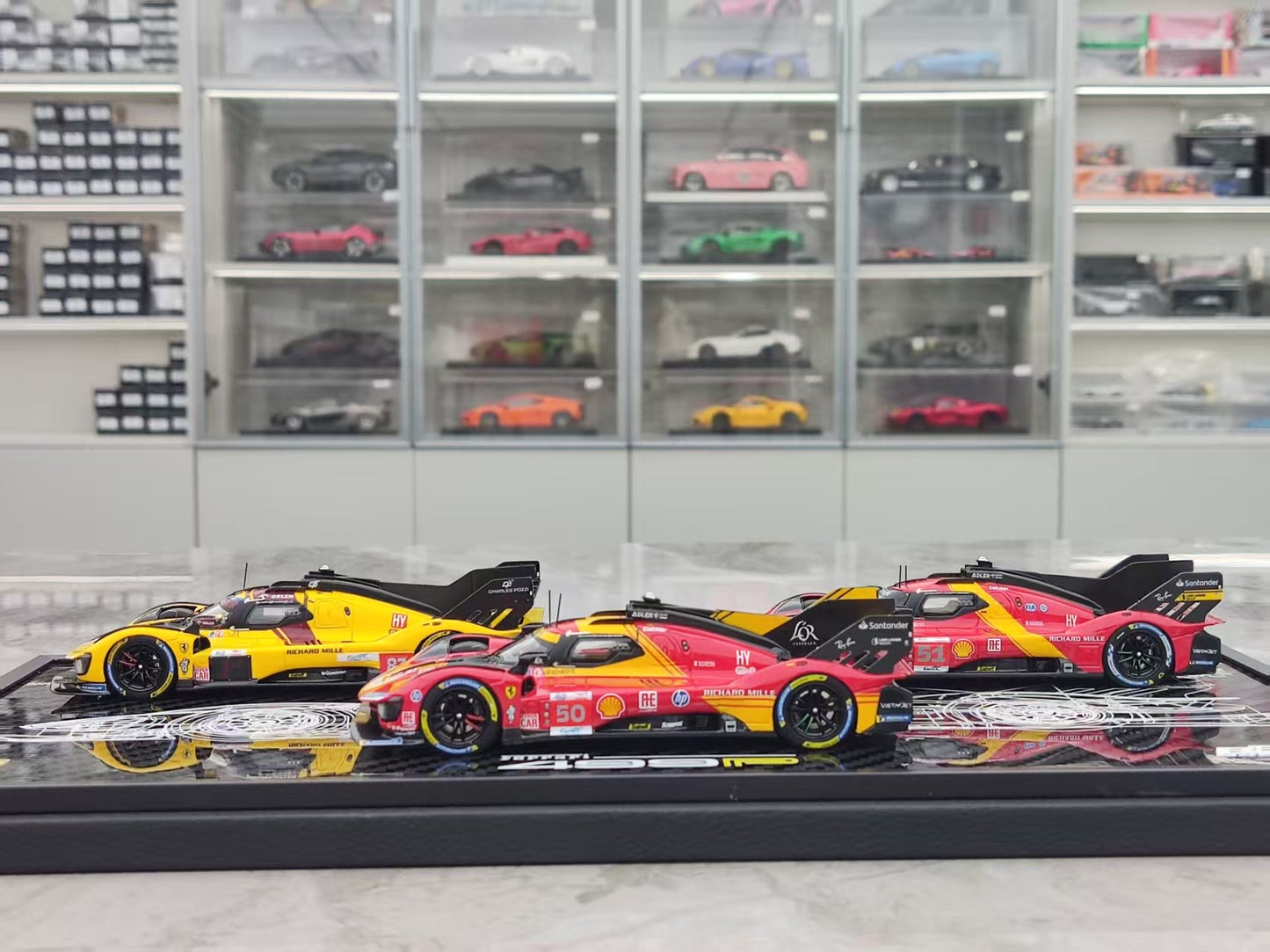 BBR 1/43 Ferrari 499P 2023, 2024, 2025 Le Mans Three-Year Champion - Three-Car Set EX57CH