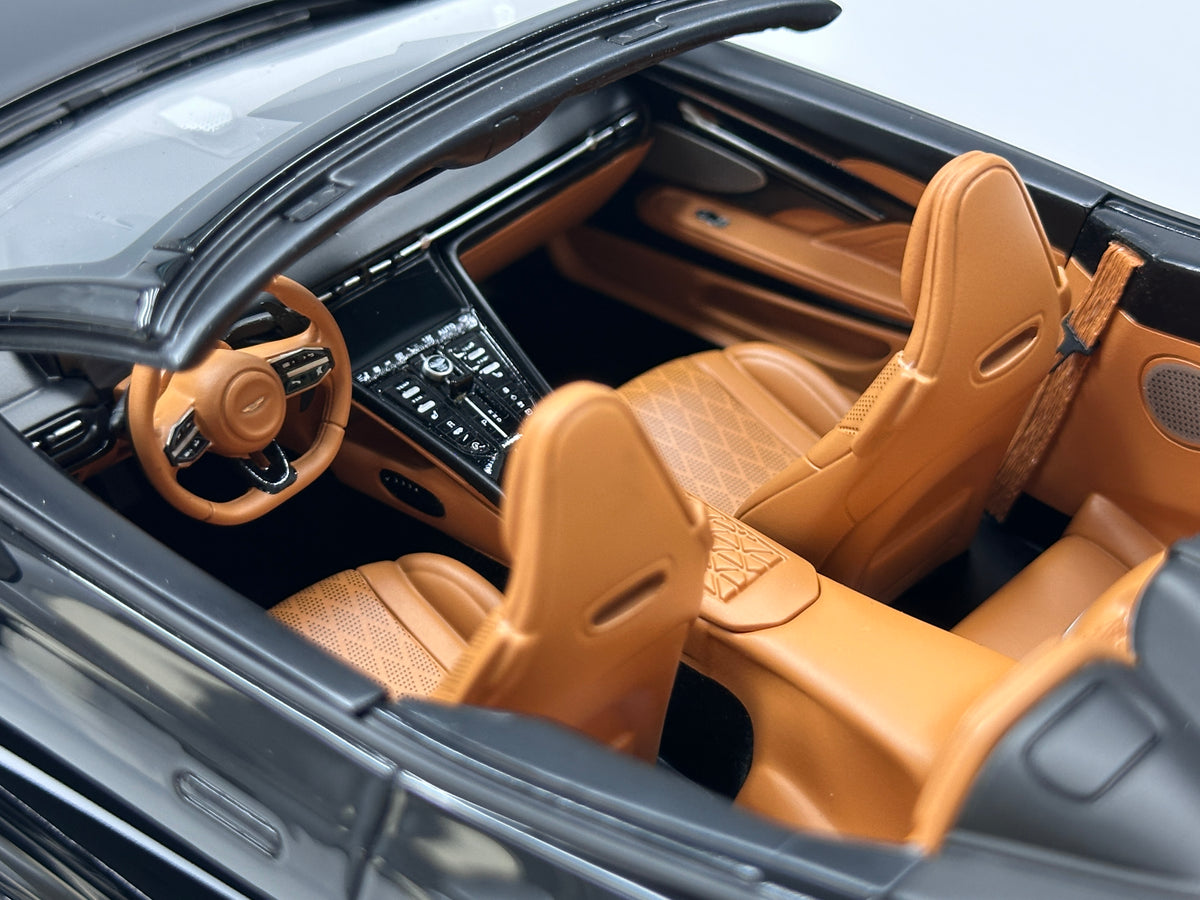MOTORHELIX 1/18 Aston Martin DB12 Volante Convertible - Ink Black (MH398)