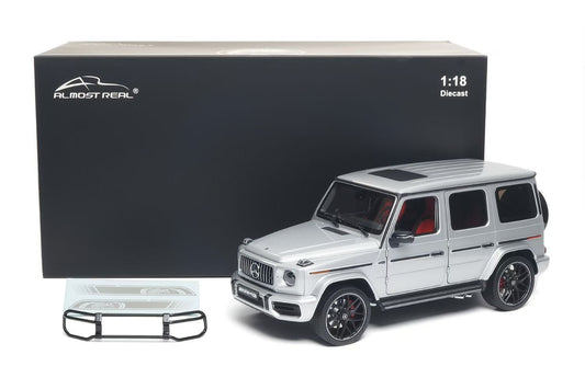 AR 1/18 Mercedes-AMG G63 2019 Silver Alloy Fully Opening Car Model