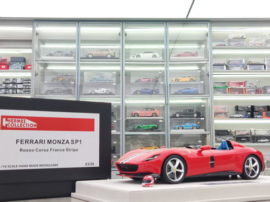 HERMES COLLECTION 1/18 Ferrari Monza SP1 with red French stripes HC006