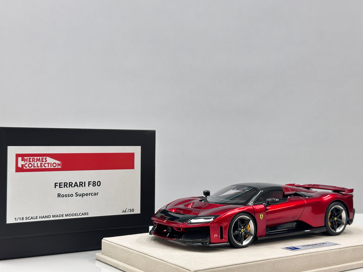 HERMES COLLECTION 1/18 Ferrari F80 – Metallic Red (HC019)