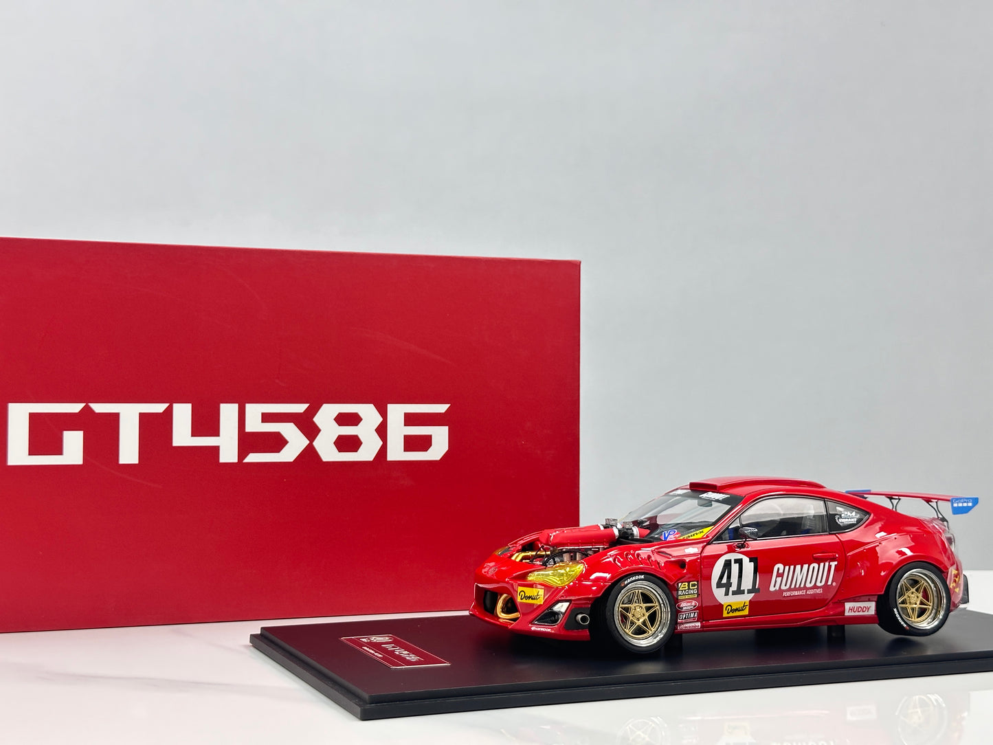 1/18 Ferrari 458 V8-swapped 86 (Red) – Factory Model 001