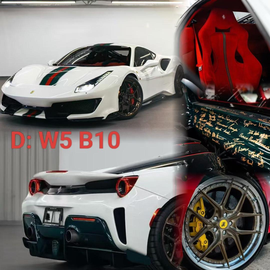 DM 1/18 Ferrari 488 Pista Resin Fully Open Limited Edition Model Car