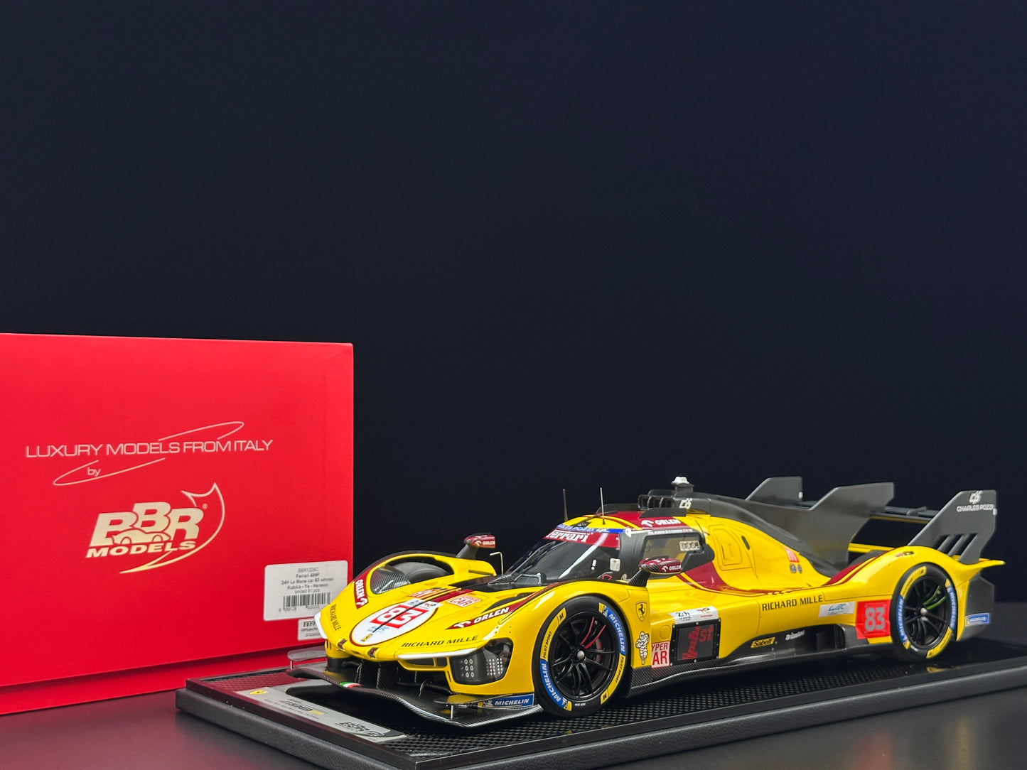 BBR 1/12 Ferrari 499P Le Mans 2025; Ye Yifei, champion, Le Mans #83, BBR1228C