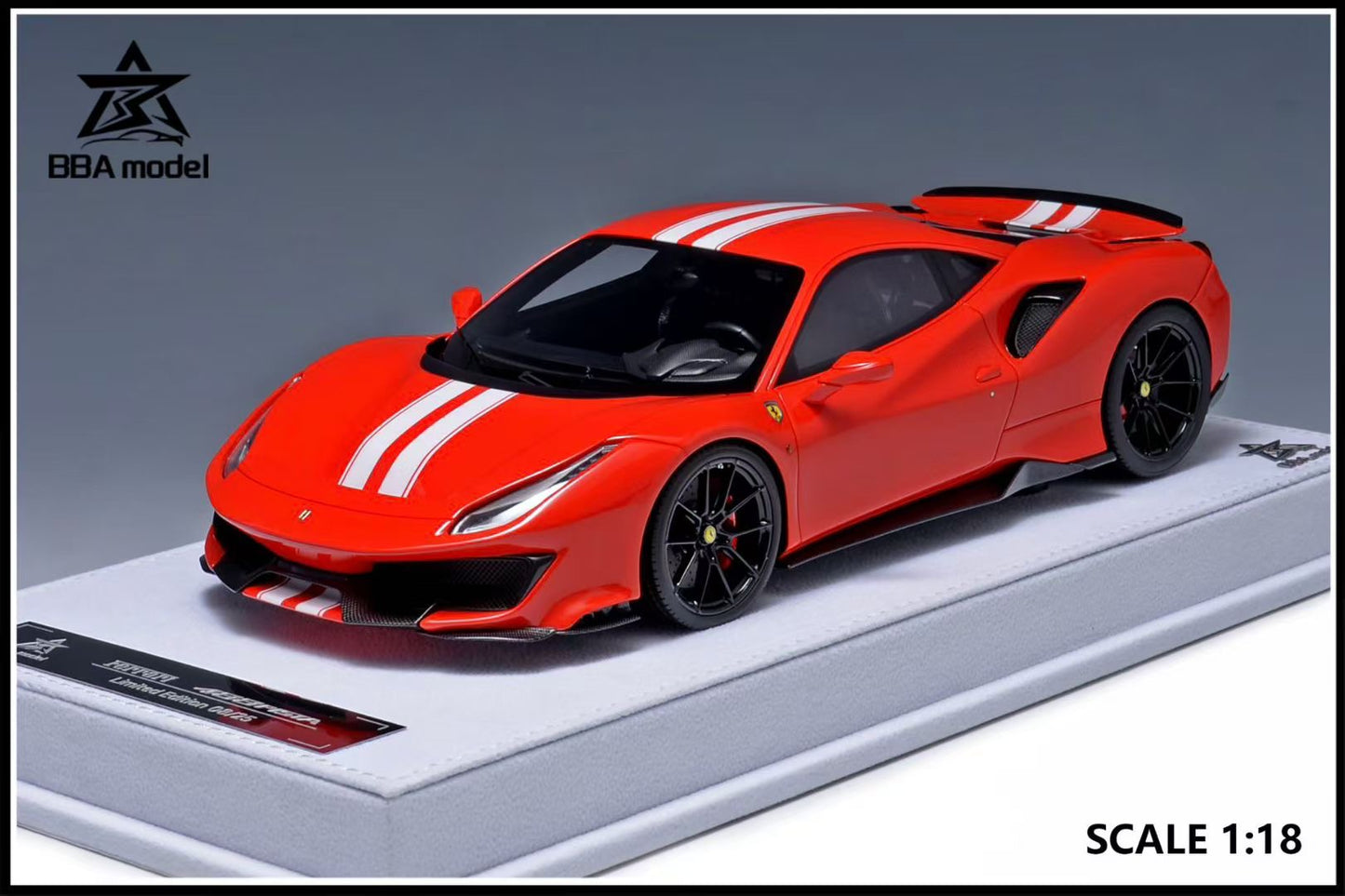 BBA Model 1/18 Ferrari 488 Pista Limited Edition Resin Car Model