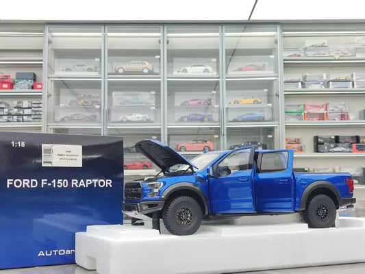 AUTO Art 1/18 Ford F-150 RAPTOR SUPERCREW 2019 Blue 72949