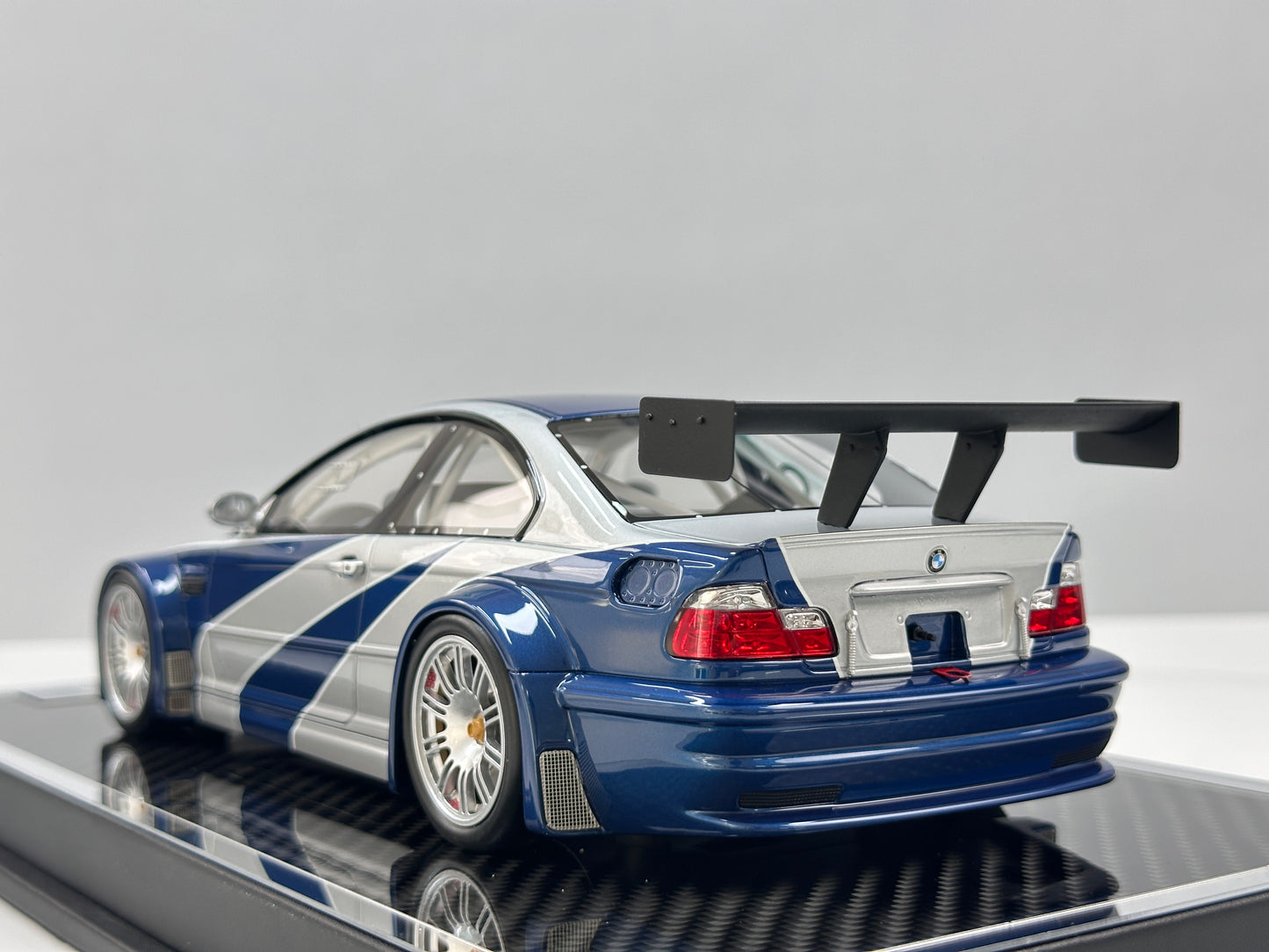 ZP 1/18 BMW M3 E46 GTR – *Need for Speed* Classic Blue & Silver Livery (ZP119)