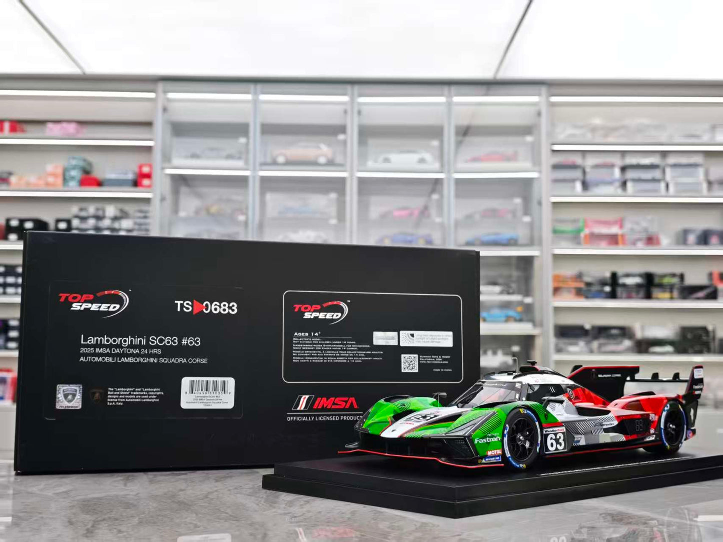 Topspeed 1:18 Lamborghini SC63 #63Automobili Squadra Corse TS0683