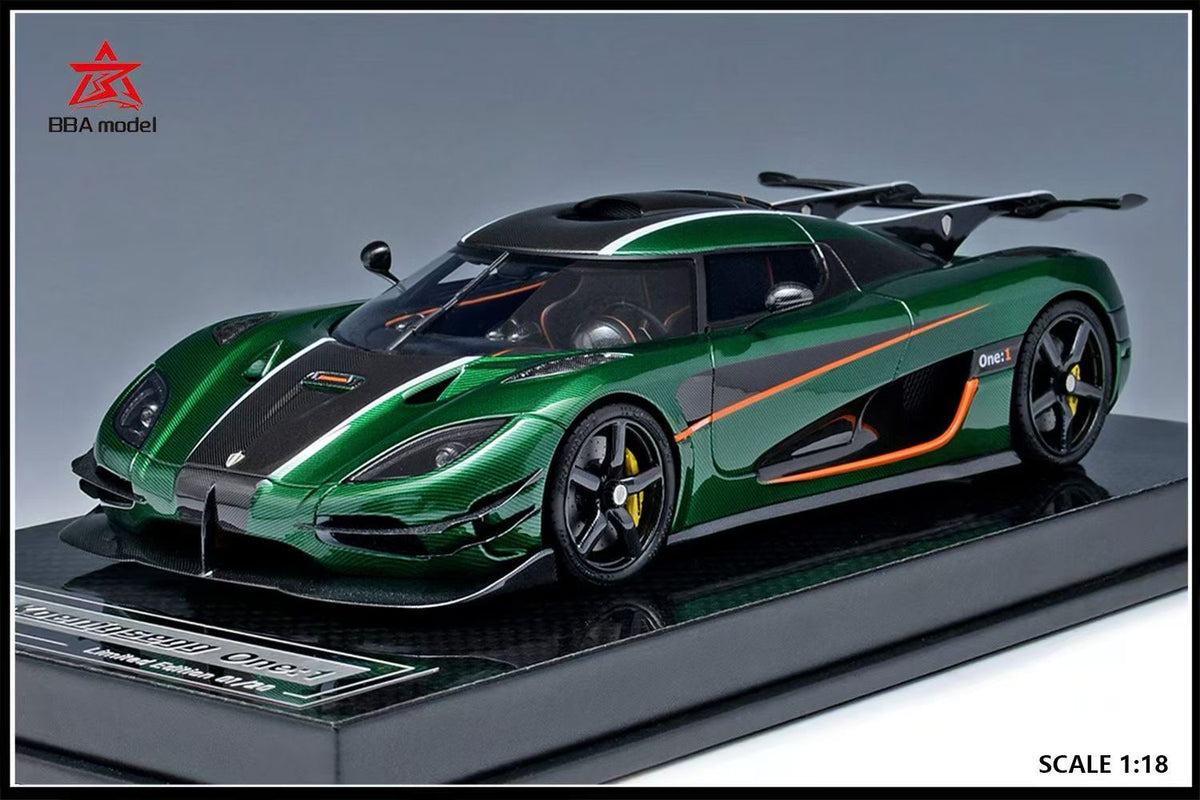 BBA Model 1:18 Koenigsegg One:1 Limited Edition Resin Supercar Model