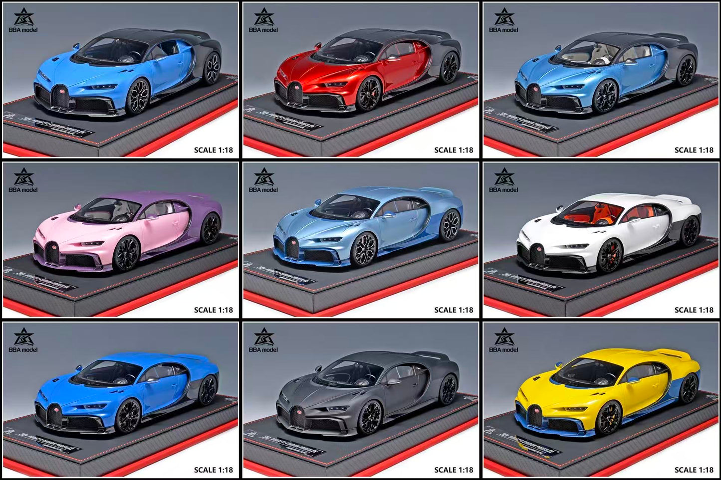 BBA Model 1/18 Bugatti Chiron Profilée Resin Car Model