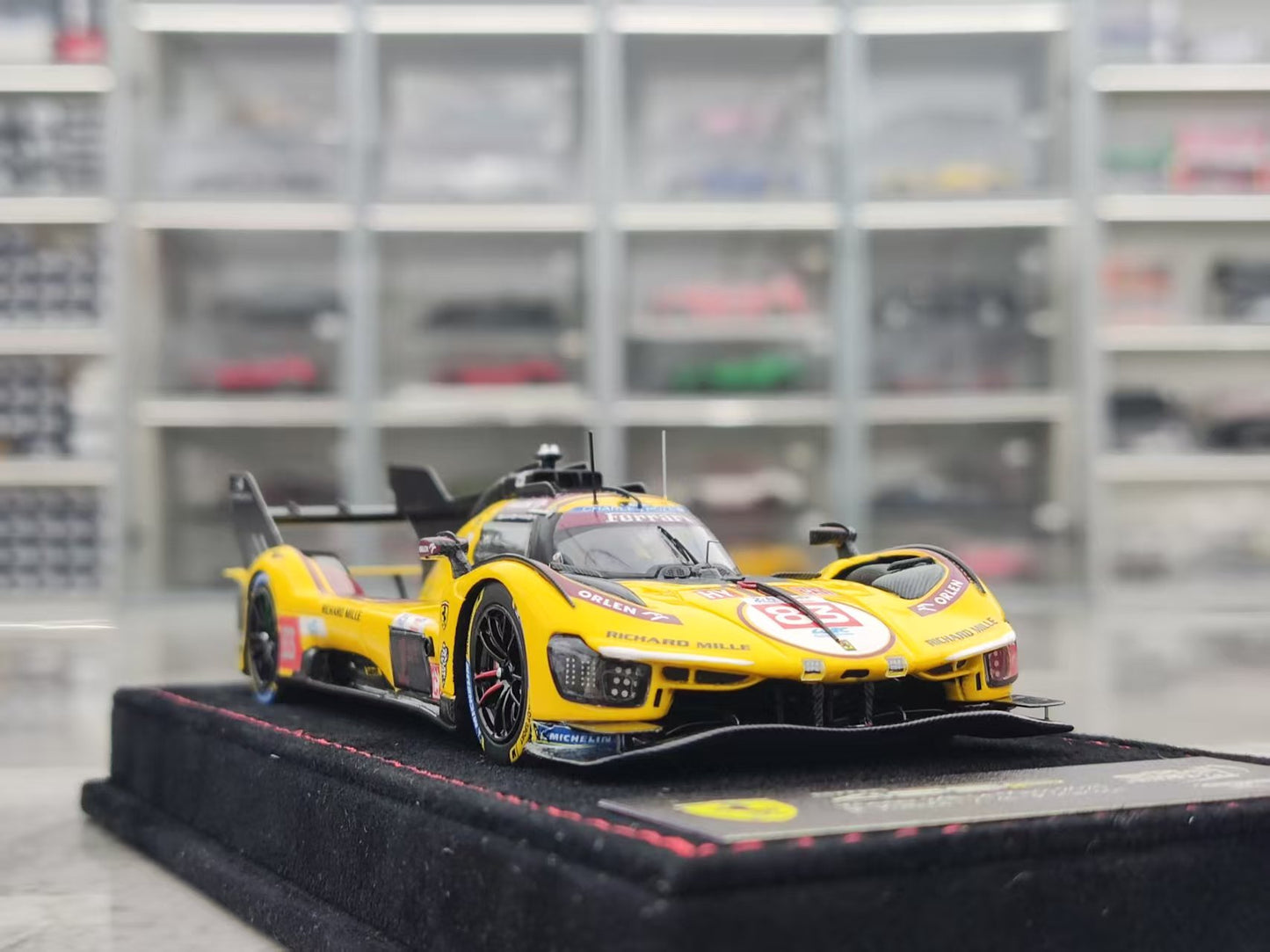 BBR 1/43 Ferrari 499P Le Mans 2025 #83, Flocked Base, Yellow BBRC325CCH