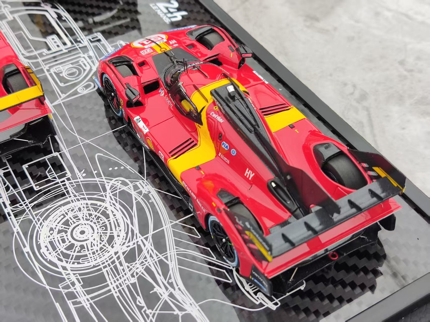 BBR 1/43 Ferrari 499P 2023, 2024, 2025 Le Mans Three-Year Champion - Leather Case Edition, Three-Car Set EX57CH-1