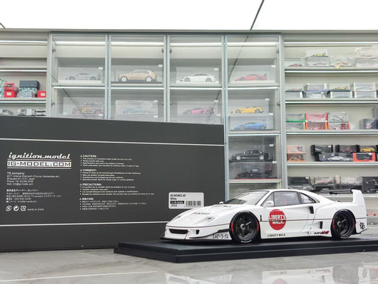 Ignition Model 1/18 Ferrari F40 LB-WORKS 40 White IG3752
