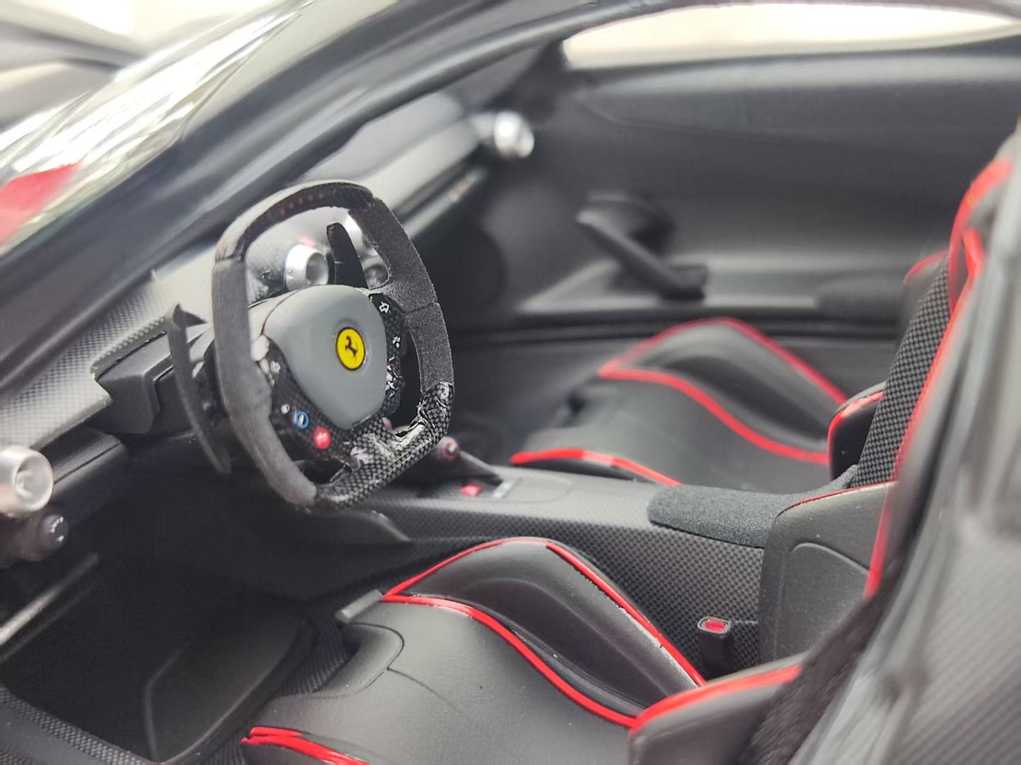 BBR 1/18 Ferrari Laferrari Alloy Full Open Matte Black BBR182242DIE