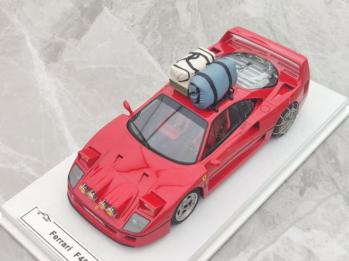 GL 1/18 Ferrari F40 Red Snow Edition Model Car JS-GL018
