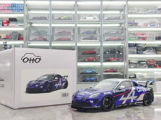 OTTO 1/18 ALPINE A110 GT4 EVO Blue Resin Model Decoration OT1160