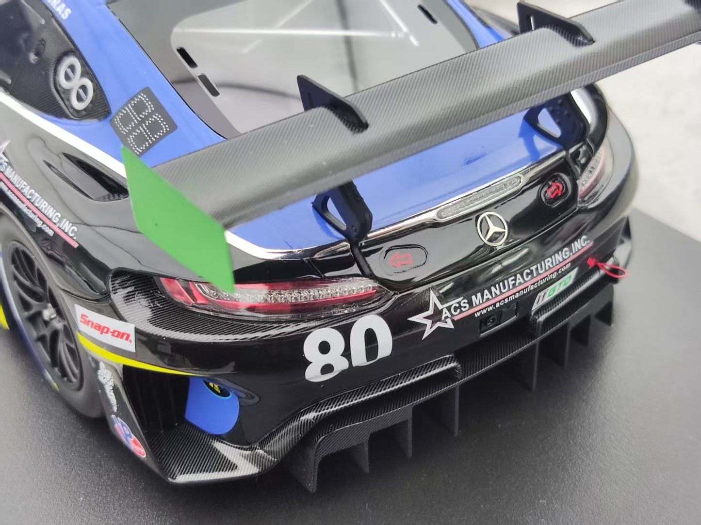 Topspeed 1/18 Mercedes-AMG GT3 EVO #80 Lone Star Racing Blue and Yellow Livery TS0676