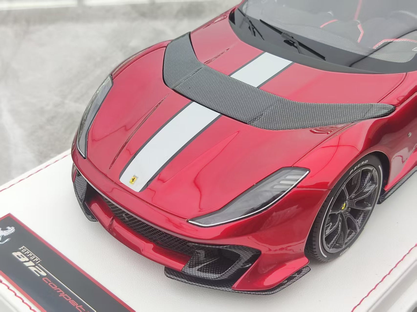 TE 1/18 Ferrari 812 Competizione Metallic Red Collectible Model JS-TE003