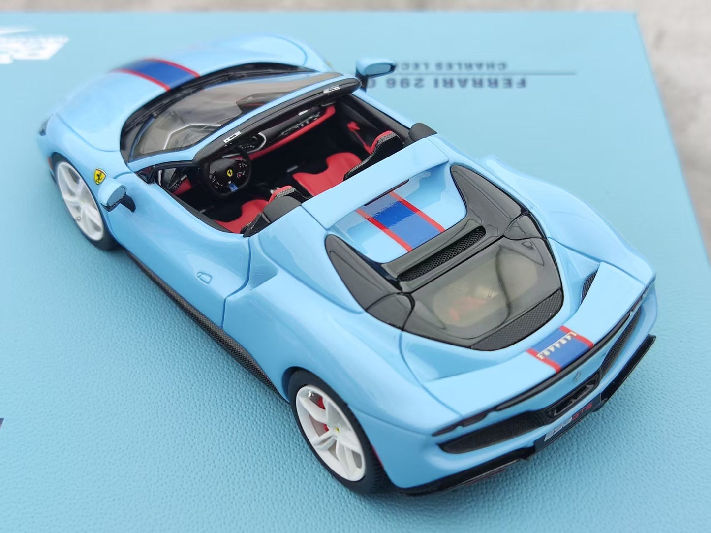 BBR 1/43 Ferrari 296 GTS Double Car Set Special Edition, Blue EMP112EX