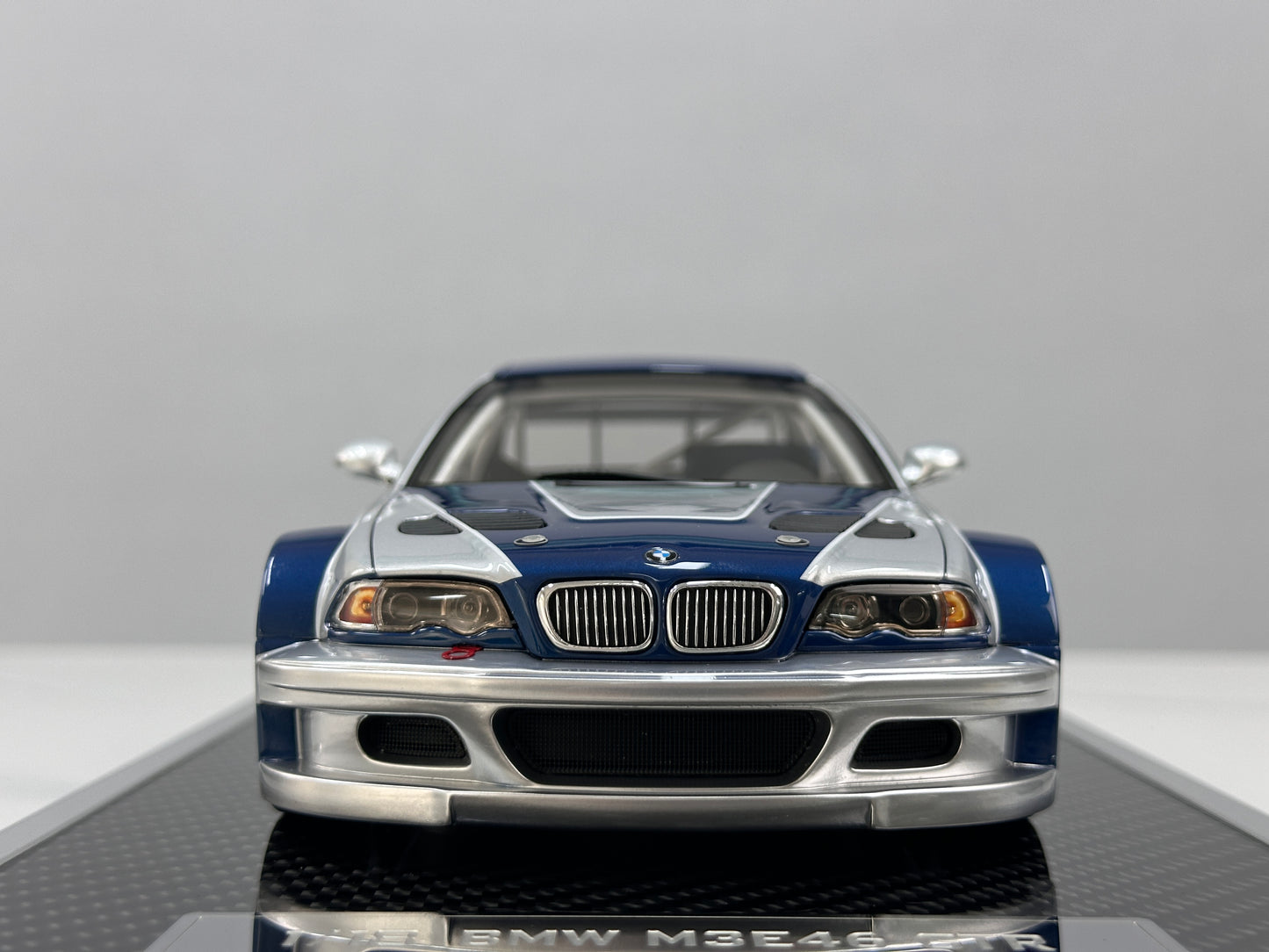 ZP 1/18 BMW M3 E46 GTR – *Need for Speed* Classic Blue & Silver Livery (ZP119)