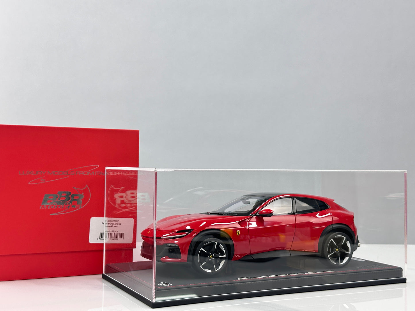 BBR 1/18 Ferrari Purosangue – Standard Red with Leather Base (HE180052ADIE)