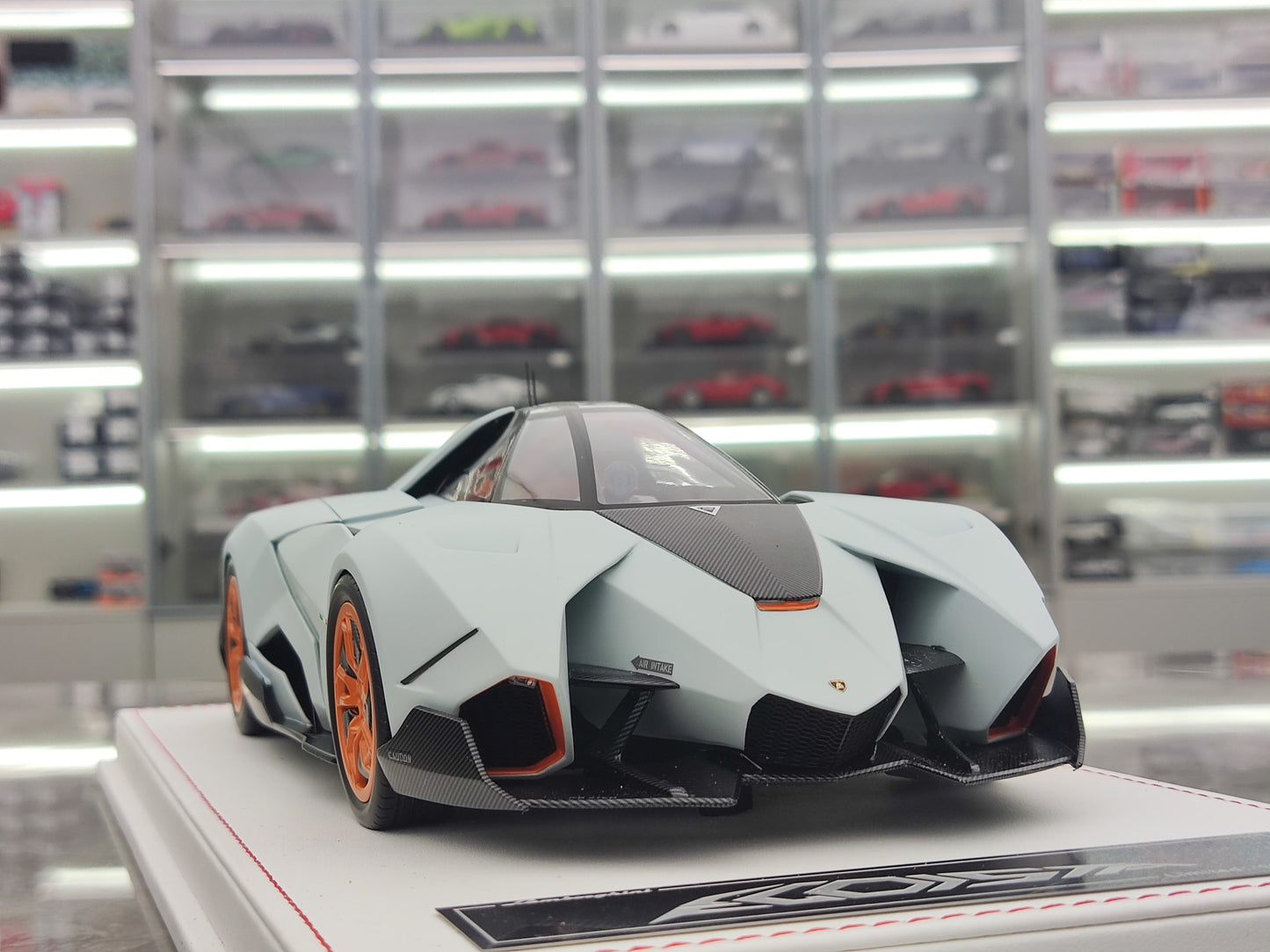 CE 1/18 Lamborghini Egoista Matte Gray Resin Car Model JS-CE003