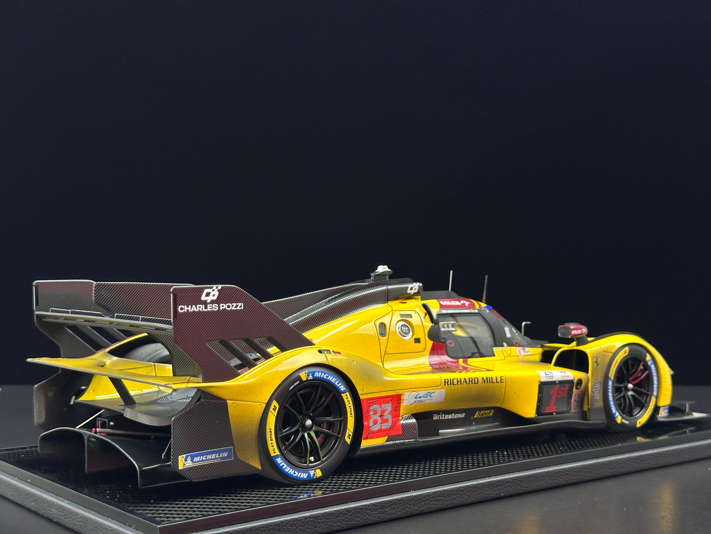 BBR 1/12 Ferrari 499P Le Mans 2025 - Ye Yifei's championship sprint in dirty form - Le Mans #83 - BBR1228Cdirty