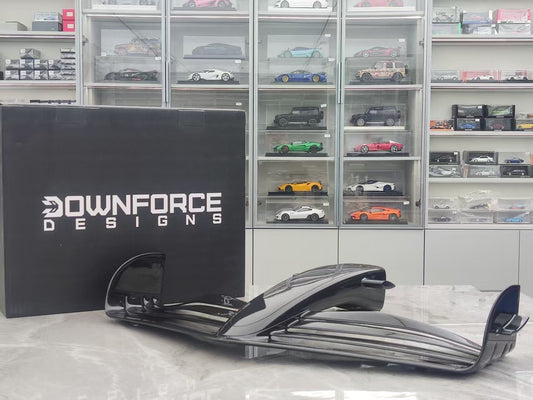 Downforce 1/3 Formula One front wing, handcrafted resin, decorative piece, wall-mountable, carbon fiber, nude finish, can be customized with stickers.