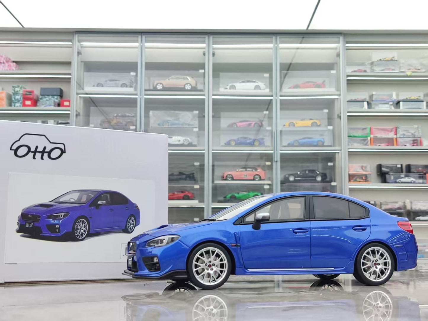 OTTO 1/18 Subaru WRX STI S207 WR 2015 Pearl Blue OT1182
