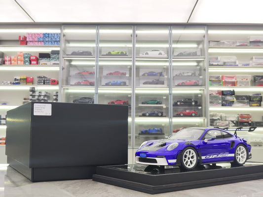 TIMOTHY&PIERRE 1/18 Porsche 992 GT3RS Blue Simulated Car Model TP179