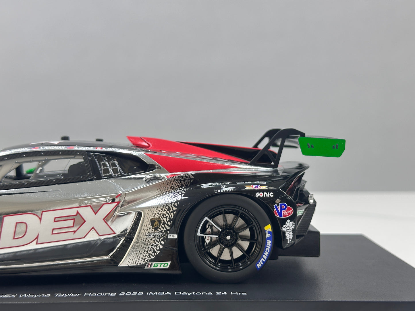 Topspeed 1/18 Lamborghini Huracán GT3 EVO2 #45 DEX Wayne Taylor Racing Silver/Black Livery TS0655