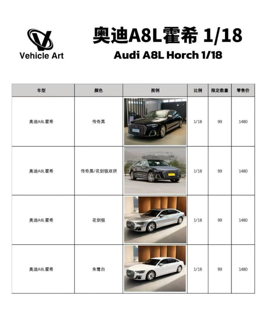 Vehicle Art 1/18 Audi A8L Horch Edition