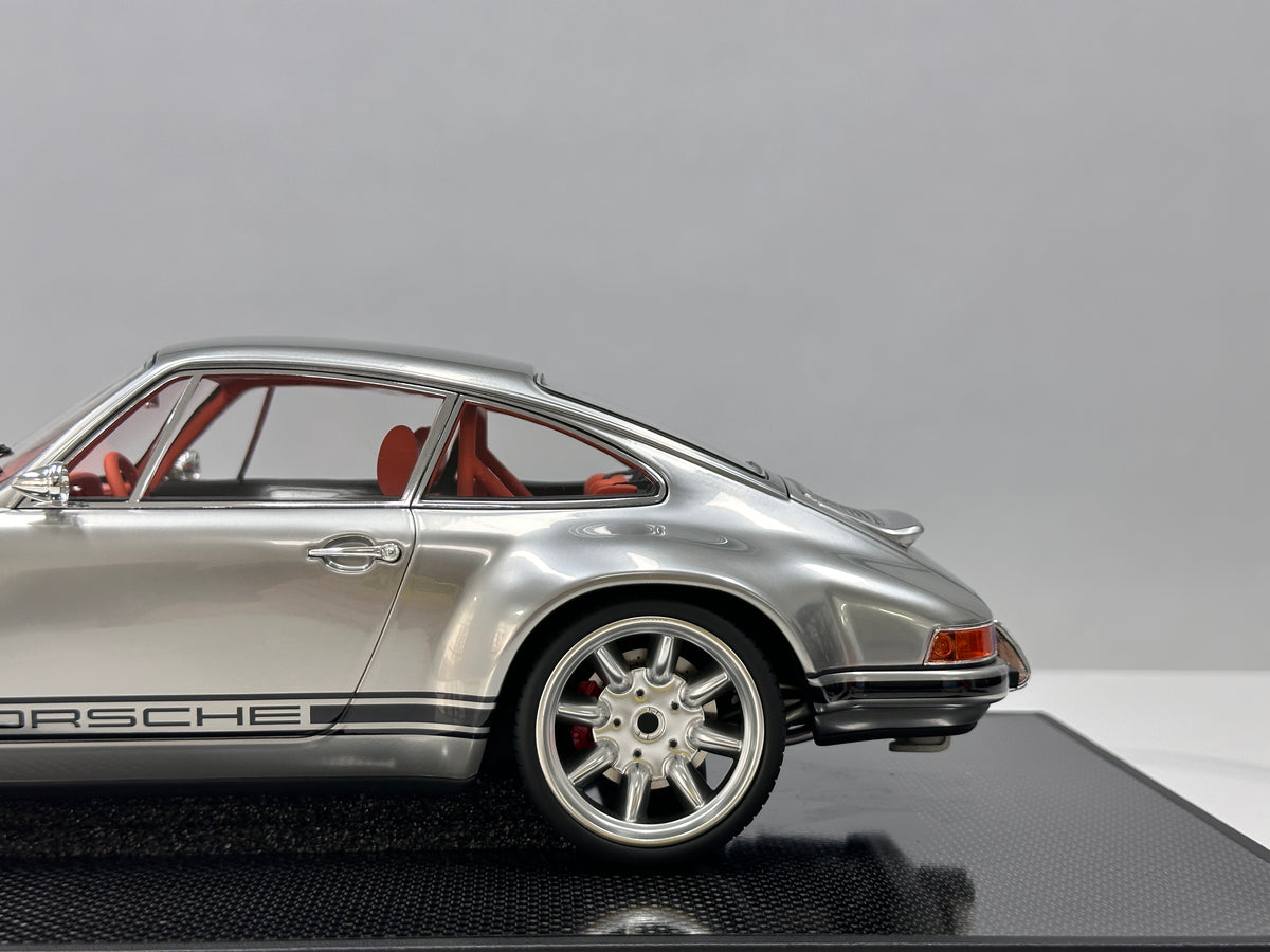 IVY 1/12 Porsche Singer, Matte Chrome with White Wheels IVY249
