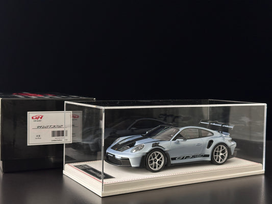 GH MODEL 1/18 Porsche 992 GT3RS Ice Blue GH016